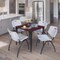 Regency Kahlo Square Table & Chair Sets, 30 W, 30 L, 29 H, Wood, Metal, Plastic Top, Mahogany TPL3030MHBK47GY - alternate 1